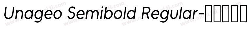 Unageo Semibold Regular字体转换